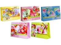 Imagen de Geschenkbeutel klein quer (200 x 140 x 50 mm), mit farbiger Kordel in 5 Designs für CD / DVD