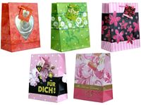 Image de Geschenkbeutel mittel (230 x 180 x 100 mm), mit farbigen Kordeln in 5 Designs