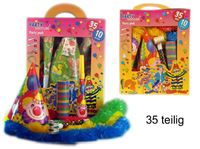 Picture of Partypaket 35-teilig für 10 Personen, Hütchen, Halsketten, Tröten, Luftschlangen