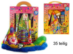 Picture of Partypaket 35-teilig für 10 Personen, Hütchen, Halsketten, Tröten, Luftschlangen