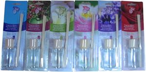 Picture of Raumduft 30 ml mit 5 Holzstäbchen 6fach sortiert, Lavendel,Sandelwood, Vanille, Ocean, Rose, Lotus