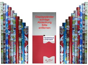 Afbeelding van Geschenkpapier mit Weihnachtsmotiven 70x200 cm, auf Rolle, 10-fach sortiert, im 50er Displaykarton