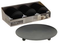 Εικόνα της Kerzenteller Metall d 8,5cm schwarz, der Klassiker, im 24 Display
