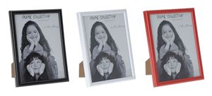 Immagine di Foto - Bilderrahmen für Fotos 15 x 20cm, Kunststoff gerundet schwarz,weiß,rot sortiert