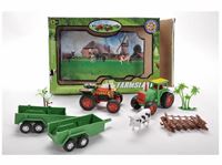 Afbeelding van Farm Set 11teilig 2 Traktoren + 2 Anhänger, + Zubehör Packungsgrösse BHT:33,5x23x8cm