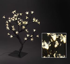 Εικόνα της LED Baum 45cm, 48 LED warmweiss, mit Blüten,nur für innen