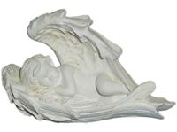 Picture of Engel in Flügel schlafend aus Polyresin, Größe ( LxBxH ): 14x7x8,5 cm cremefarben