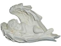 Afbeelding van Engel in Flügel schlafend aus Polyresin, Größe ( LxBxH ): 14x7x8,5 cm cremefarben