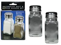 Picture of Salz und Pfeffer Set, Glas mit Metalldeckel, HB: 9x4cm, 2 er Set