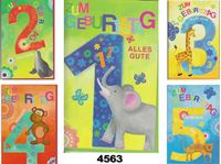 Εικόνα της Geburtstags-Karte für Kinder mit Zahlen 1 bis 6, Fachhandelskarten im 30er Verkaufsdisplay
