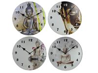 Imagen de Wanduhr ''Buddha'', d 29 cm, 4fach sortiert