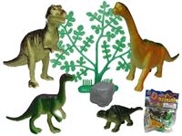 Obrazek Tiere - Dinosaurier mit Zubehör 6 teilig mehrfach-, sortiert stabiles Polybag mit Header