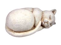 Εικόνα της Katze Steinoptik zusammengerollt schlafend, Grösse S, LBH: 18x17x7cm klein