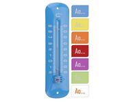 Bild von Thermometer Metall extra flach 19x5cm 6 Farben, sortiert Celsius Skala: -30&deg;C bis +50&deg;C
