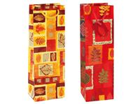 Immagine di Geschenkbeutel Flasche (330 x 100 x 89 mm), Herbst, 6fach sortiert