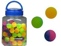 Obrazek Flummi / Springball / Dopsball 2 farbig d2,5cm, in einer 100er Bonbonniere