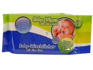 Image de Baby-Feuchttücher mit Aloe Vera 60er Pack, Verpackung wiederverschließbar