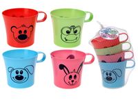 Bild von Becher Set Happy mit Motiven Kunststoff 4er Pack, Motive Tiergesichter, Verpackung 4 Stück im Netz