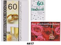 Obrazek Hochzeits-Karte zur Diamanthochzeit 60 Jahre, Fachhandelskarten im 30er Verkaufsdisplay