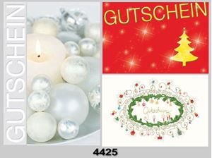 Resim Weihnachts-Karte Gutscheinkarte mit Glimmer, Fachhandelskarten im 30er Verkaufsdisplay