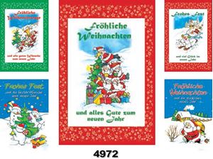 Изображение Weihnachts-Karte mit Glimmer, einzeln mit Umschlag in Cellophan verpackt