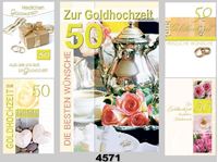 Immagine di Hochzeits-Karte zur goldenen Hochzeit, Fotomotive, einzeln mit Kuvert in Cellophan verpackt