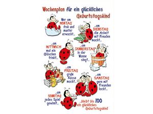 Εικόνα της Geburtstags-Karte mit Maikäfern und Glückssprüchen, einzeln mit farbigen Kuvert in Cellophan verpackt