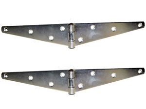 Afbeelding van Scharnier 290 x 40 mm, verzinkt, blau chromatiert,, gerolltes Kistenband, konisch