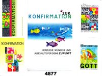Εικόνα της Konfirmations-Karte mit Silberfolie, einzeln mit Kuvert in Cellophan verpackt