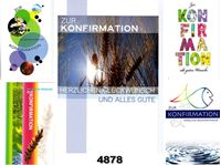 Εικόνα της Konfirmations-Karte teilweise mit Silberfolie, einzeln mit Kuvert in Cellophan verpackt