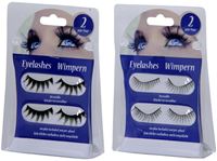 Εικόνα της Künstliche Wimpern im Sichtkarton, vielfach sort., Packung enthält 4 Wimpern, wiederverwendbar