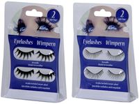 Obrazek Künstliche Wimpern im Sichtkarton, vielfach sort., Packung enthält 4 Wimpern, wiederverwendbar