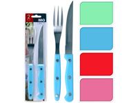 Imagen de Messer Steakmesser Set, im Blister verpackt, superscharf, 4 Farben sortiert, Klinge 11,5 cm