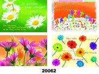 Resim Geburtstags-Karte mit farbfrohen Fotomotiven Set II, Fachhandelskarten in 30er Box