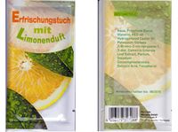 Imagen de Erfrischungstücher aus Vlies Duft Limone, einzeln verpackt, Super Give Aways Artikel / Streuartikel