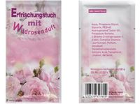 Resim Erfrischungstücher aus Vlies Duft Wildrose, einzeln verpackt, Super Give Aways Artikel / Streuartikel