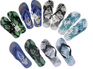 Resim Slipper Männer Gr.41-45, 4 Farben sortiert, Flip-Flop, Sommerpantoletten