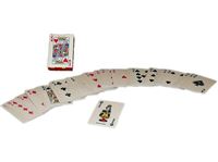 Bild von Spielkarten Mini 52er Blatt von 2 bis ASS + 2 Joker, 4 x 6 cm klein