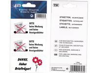 Picture of Etiketten selbstklebend, ''BITTE KEINE WERBUNG'', enthält 3 Etiketten