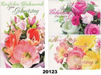 Imagen de Geburtstags-Karte ''Blumensträusse'', Fachhandelskarten im 30er Verkaufsdisplay