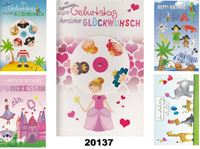 Resim Geburtstag-Karte ''Kindergeburtstag Jungen & Mädchen'', Fachhandelskarten im 30er Verkaufsdisplay