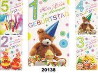 Immagine di Geburtstag-Karte ''Kindergeburtstag 1 - 6 Jahre'', Fachhandelskarten im 30er Verkaufsdisplay