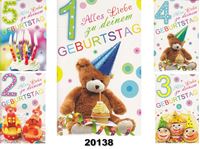 Bild von Geburtstag-Karte ''Kindergeburtstag 1 - 6 Jahre'', Fachhandelskarten im 30er Verkaufsdisplay