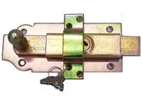Bild von Schubriegel eloxiert, abschließbar, mit eingebautem Zylinderschloß, inkl. 2 Schlüssel