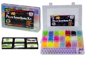 Afbeelding van Zauberarmband zum knüpfen, Kasten,, Deluxe Loom Bands Kit