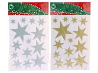 Obrazek Fensteraufkleber weihnachtlich, 2 fach sortiert, Glitzersterne