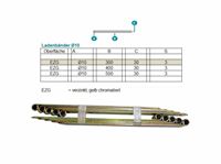 Afbeelding van Ladenband gelb verzinkt, Länge 300 mm, Stärke 3 mm / für Klobe 10 mm Art.Nr.:20300