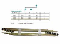 Εικόνα της Ladenband gelb verzinkt, Länge 500 mm, Stärke 3 mm / für Klobe 10 mm Art.Nr.:20300