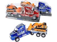 Изображение LKW mit Baufahrzeug, 3 farbig sortiert, LBH 37 x 15 x 10 cm, einzeln im Sichtkarton