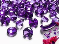 Afbeelding van Deko-Steine aus Acryl, plum, Diamant 20 mm, 10 Stück in PVC Blisterbeutel mit Euroloch